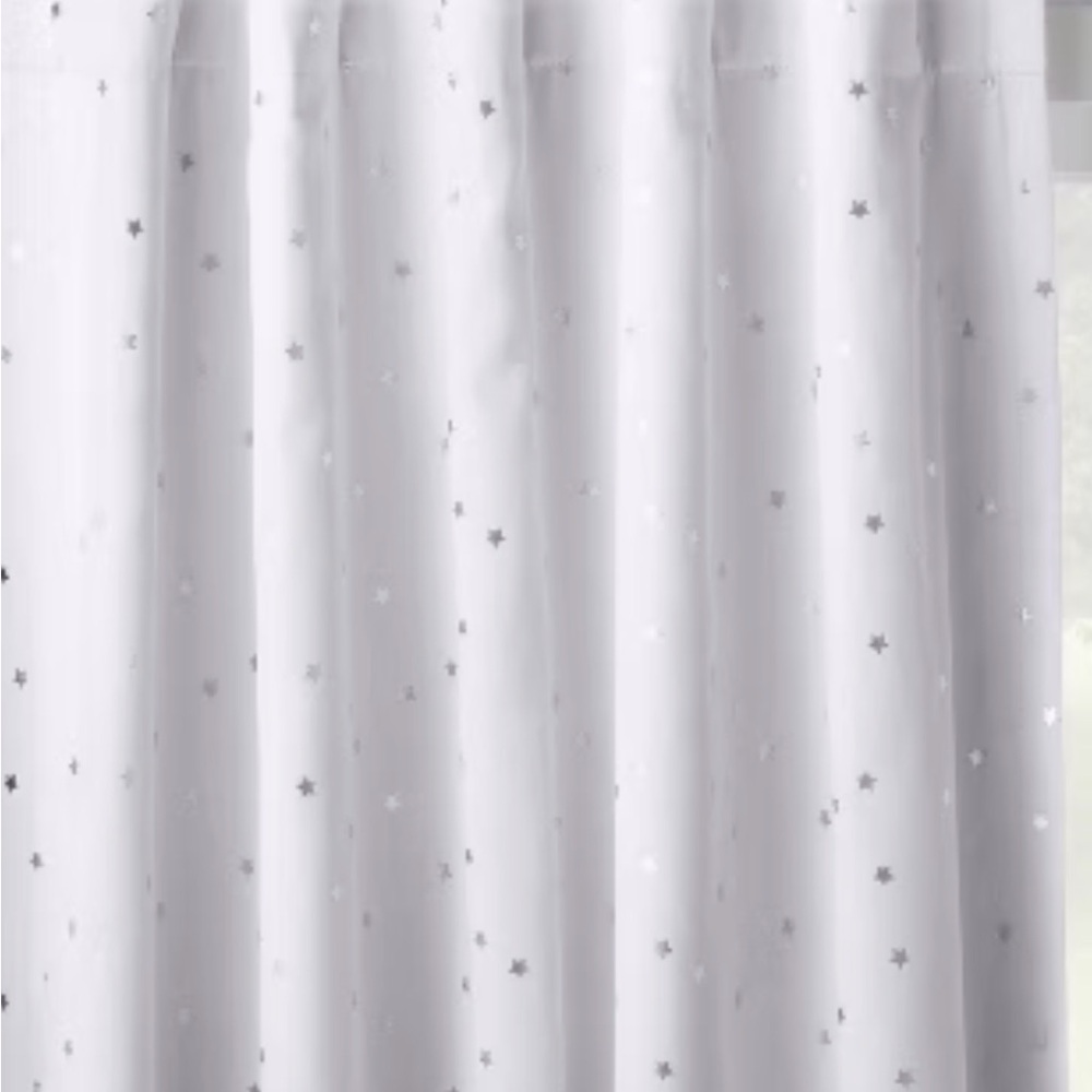 Cloud Island Target Nursery Blackout Curtains White Foil Stars